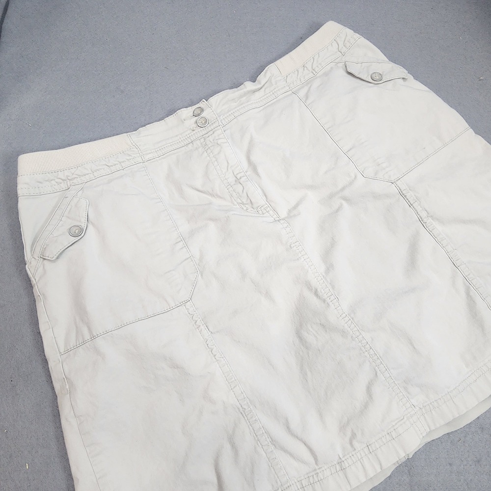 Karen Scott Skort Beige Cargo Utility Cotton Stretch Plus Size Women 16W